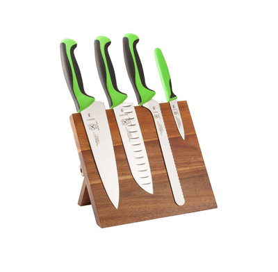 Mercer M21982GR 3 1/2" 5 Piece Japanese Stain-Resistant Steel Blades With Green Handles