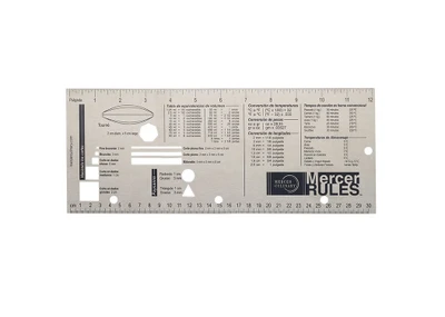 Mercer M33241S Stainless Steel Two-Sided Culinary Tool Mercer Rules Spanish Version