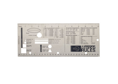 Mercer M33241S Stainless Steel Two-Sided Culinary Tool Mercer Rules Spanish Version