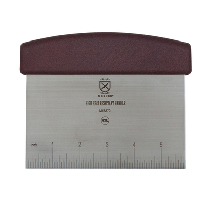 Mercer M18370 6" Overall Length Dual Textured Finish on Handle Bench Scraper