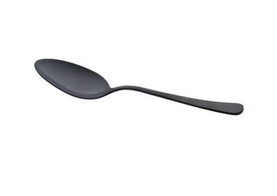 Mercer M35138BK 1-1/3 Oz. Stainless Steel Black Matte Plating Spoon With Satin Finish Handle