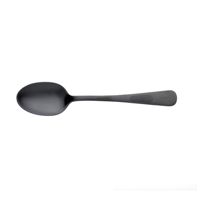 Mercer M35140BK 1.03 Oz. Black Matte Stainless Steel Solid Satin Finish Handle Plating Spoon
