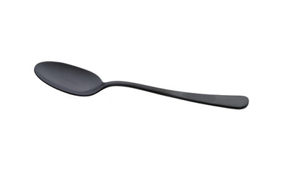 Mercer M35140BK 1.03 Oz. Black Matte Stainless Steel Solid Satin Finish Handle Plating Spoon