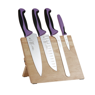 Mercer M21982PU 3 1/2" 5 Piece Japanese Stain-Resistant Steel Blades With Purple Handles