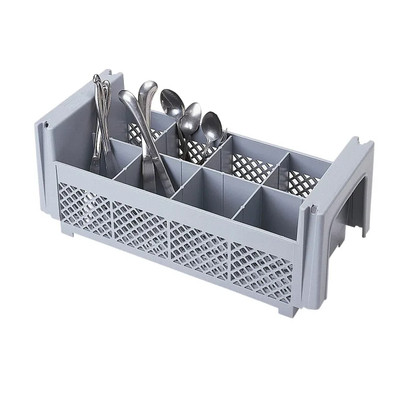 Cambro 8FBNH434151 Camrack Flatware 8 Compartment Half Size Washing Basket