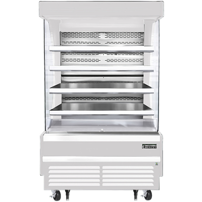 Everest Refrigeration EOMV-48-W-28-T 16.8 Cu. Ft. White Vertical Open Display Merchandiser
