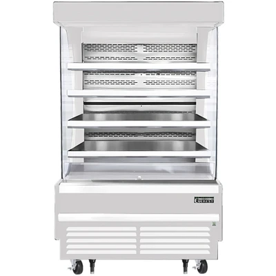 Everest Refrigeration EOMV-48-W-28-T 16.8 Cu. Ft. White Vertical Open Display Merchandiser