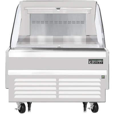 Everest Refrigeration EOMH-36-W-35-S 37.25" White Horizontal Open Display Merchandiser - 115V