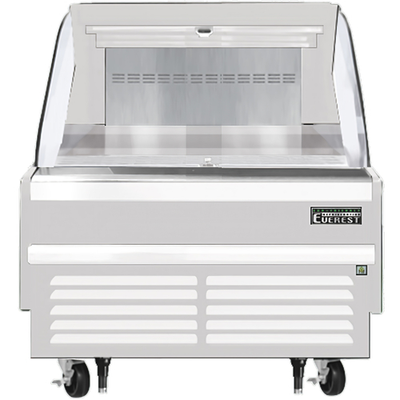 Everest Refrigeration EOMH-36-W-35-S 37.25" White Horizontal Open Display Merchandiser - 115V