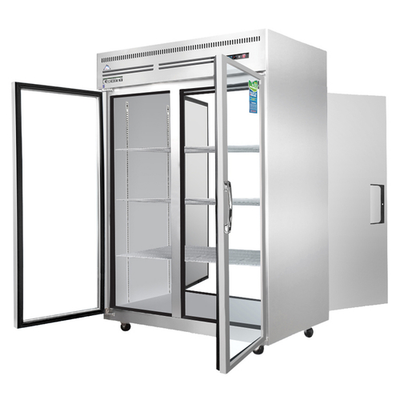Everest Refrigeration ESPT-2G-2S 49.63" Stainless Steel Two-Section Pass-Thru Refrigerator
