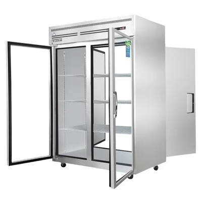 Everest Refrigeration ESPT-2G-2S 49.63" Stainless Steel Two-Section Pass-Thru Refrigerator
