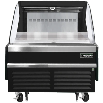 Everest Refrigeration EOMH-36-B-35-S 37.25" White Horizontal Open Display Merchandiser - 115V