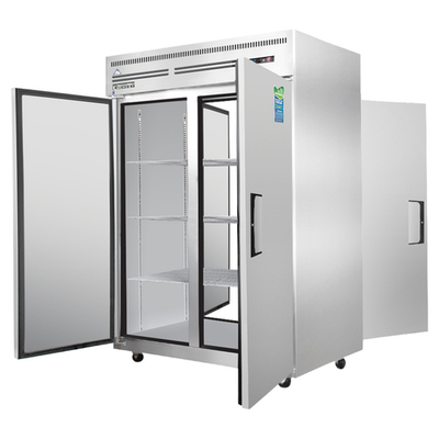 Everest Refrigeration ESPT-2S-2S Two Section Solid Door Pass-Thru Refrigerator - 115V