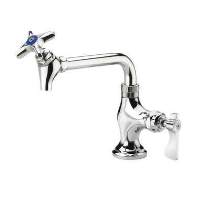 Krowne 16-160L Single-Deck Mount Royal Series Pot Filler Faucet with 6" Spout Shut-Off Valve