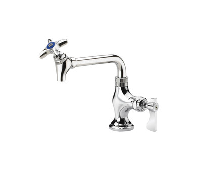 Krowne 16-160L Single-Deck Mount Royal Series Pot Filler Faucet with 6" Spout Shut-Off Valve