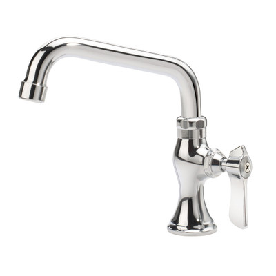 Krowne 16-108L Deck Mount Silver Series Single Pantry Faucet with 6" Swing Spout 1/2" NPS Male Inlets