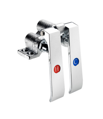 Krowne 16-121L Self Closing Valve 4-1/2" Hole Centers Royal Series Double Pedal Knee Valve