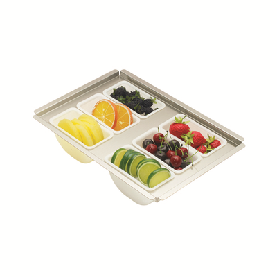 Krowne KR-604 Fits 8" Ice Bin Royal Series Drop-In Garnish Tray