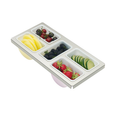 Krowne KR-604 Fits 8" Ice Bin Royal Series Drop-In Garnish Tray