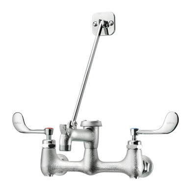 Krowne 16-127-W Splash Mounted Royal Series Service Faucet with 8" Centers 6-1/2" Long Heavy Cast Spout