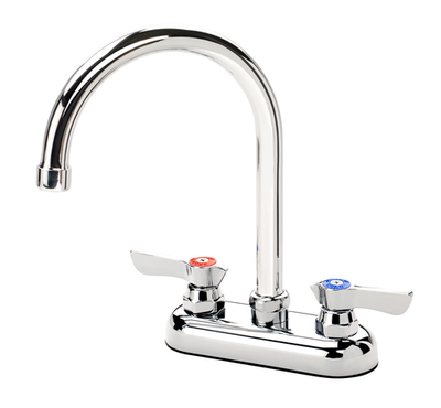 Krowne 11-401L 4&quot; Centers 6&quot; Gooseneck Spout Deck Mount Commerical Series Faucet