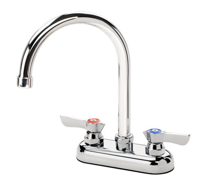 Krowne 11-401L 4" Centers 6" Gooseneck Spout Deck Mount Commerical Series Faucet