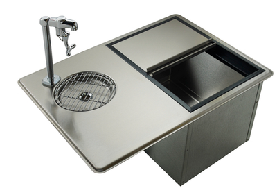 Krowne WS-2 27&quot;W X 20&quot;D And 15-1/2 X 10-1/2&quot; X 10 Deep Liner Drop-In Water Station/Ice Bin