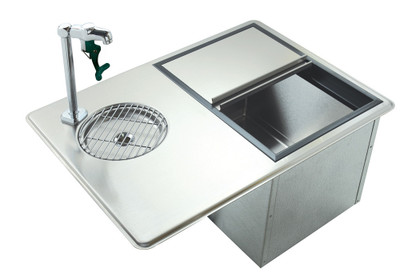 Krowne WS-2 27"W X 20"D And 15-1/2 X 10-1/2" X 10 Deep Liner Drop-In Water Station/Ice Bin