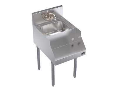 Krowne KR24-18BD 18" W x 24" D Stainless Steel &amp; Galvanized Free Standing Royal Series Underbar Blender Station