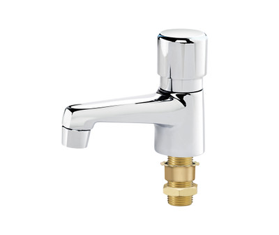 Krowne 14-544L Fixed Spout Royal Series Self-Closing Metering Faucet Single-Deck Mount