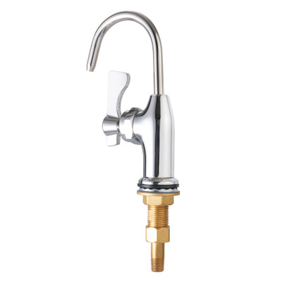 Krowne 16-550 Royal Series 1/2" NPS Inlet Chrome Plated Brass Finish Deck Mounted with Knob-Type Valve Dipper Well Faucet