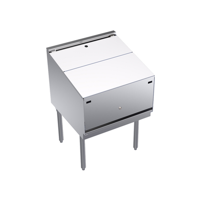 Krowne KR24-24RD-LC 24"W x 24"D Stainless Steel & Galvanized Royal Series Underbar Liquor Bottle Display Unit With Removable Locking Cover