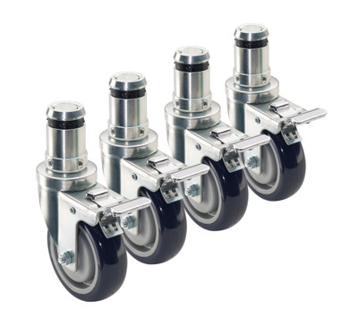 Krowne 28-136S 4" Locking Wheels Royal Series Stem Caster