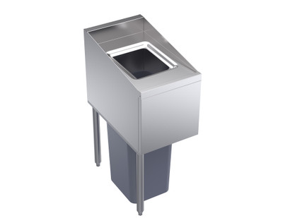 Krowne KR24-T14L 14" x 24" Opening In Top For Trash Disposal Royal Series Underbar Trash Station