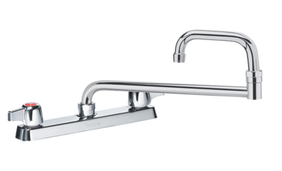 Krowne 13-824L 8" Centers And 24" Jointed Spout Commercial Faucet Deck Mount