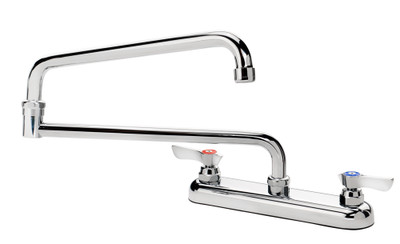 Krowne 13-824L 8" Centers And 24" Jointed Spout Commercial Faucet Deck Mount