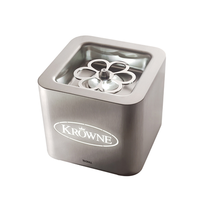 Krowne KR-LC2GF-TT 7.88" W Stainless Steel Sanitizes Krowne Royal Series Countertop Cube Liquid CO2 Glass Froster - 100-240 Volts