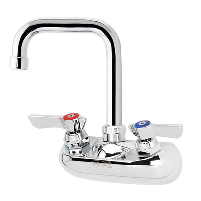 Krowne 10-435L  4" Centers 4 1/2" Double Bend Spout Wall Mount Silver Series Faucet