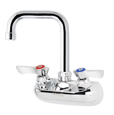 Krowne 10-435L 4" Centers 4 1/2" Double Bend Spout Wall Mount Silver Series Faucet