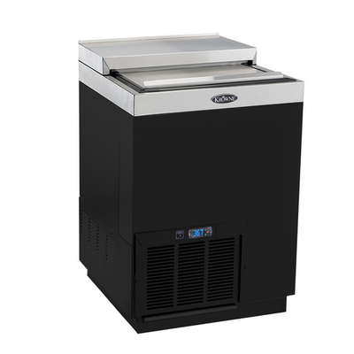 Krowne BC24-BG 24"W X 24"D Self-Contained Refrigeration Black Vinyl Clad Exterior Flat Top Bottle Cooler