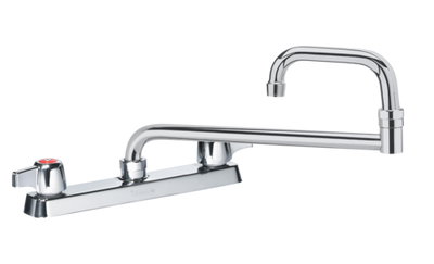 Krowne 13-818L 8" Centers And 18" Jointed Spout Commercial Faucet Deck Mount