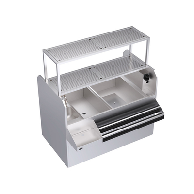 Krowne KRPT-60RP-10 60" x 45" x 45" Pass-Thru Combo Royal Series Underbar Ice Bin/Cocktail Station