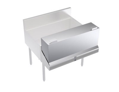 Krowne KR-DC36 36"W Stainless Steel Locking Cover For Double Speedrail