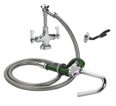 Krowne 20-201L Deck Mount Royal Series Pot Filler Assembly Double Pantry with 72" Stainless Steel Flexible Hose
