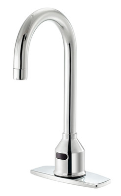 Krowne 16-650P Deck Mount Royal Series Electronic Faucet with 6" Rigid Gooseneck Spout