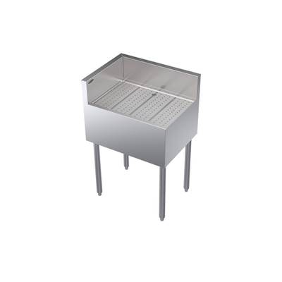 Krowne KR19-C24L 24" W x 36.5" H Stainless Steel Royal Series Underbar Corner Drainboard
