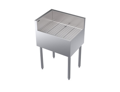 Krowne KR19-C24L 24" W x 36.5" H Stainless Steel Royal Series Underbar Corner Drainboard