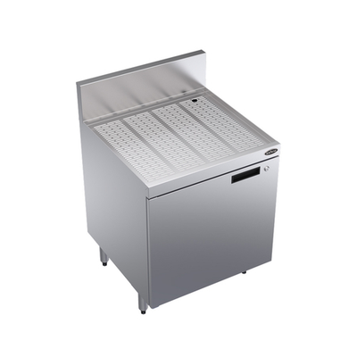 Krowne KR24-SD24 Embossed Drainboard Top Royal Series Underbar Drainboard With Cabinet Base &amp; Locking Hinged Door