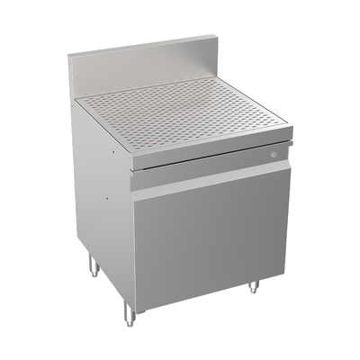 Krowne KR24-SD24 Embossed Drainboard Top Royal Series Underbar Drainboard With Cabinet Base & Locking Hinged Door