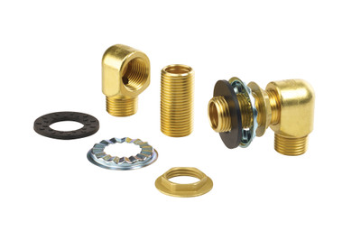 Krowne 21-192L 90 Degree Elbows with 1/2" NPT Male Inlet &amp; 1/2" NPT Female Outlet Royal Series Mounting Kit